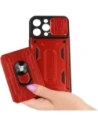 Wholesale Bizon Case Camshield Card Slot Ring Apple iPhone 14 Pro Max red - BIZ264 - {ean13} - Hurt