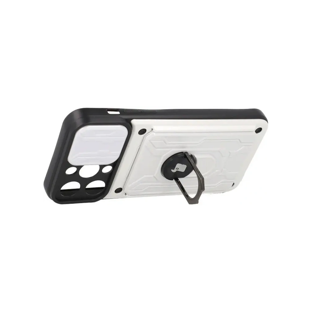 Hurtownia GSM - Etui Bizon Case Camshield Card Slot Ring do Apple iPhone 14 Pro Max białe - BIZ265 - {ean13} - Hurt