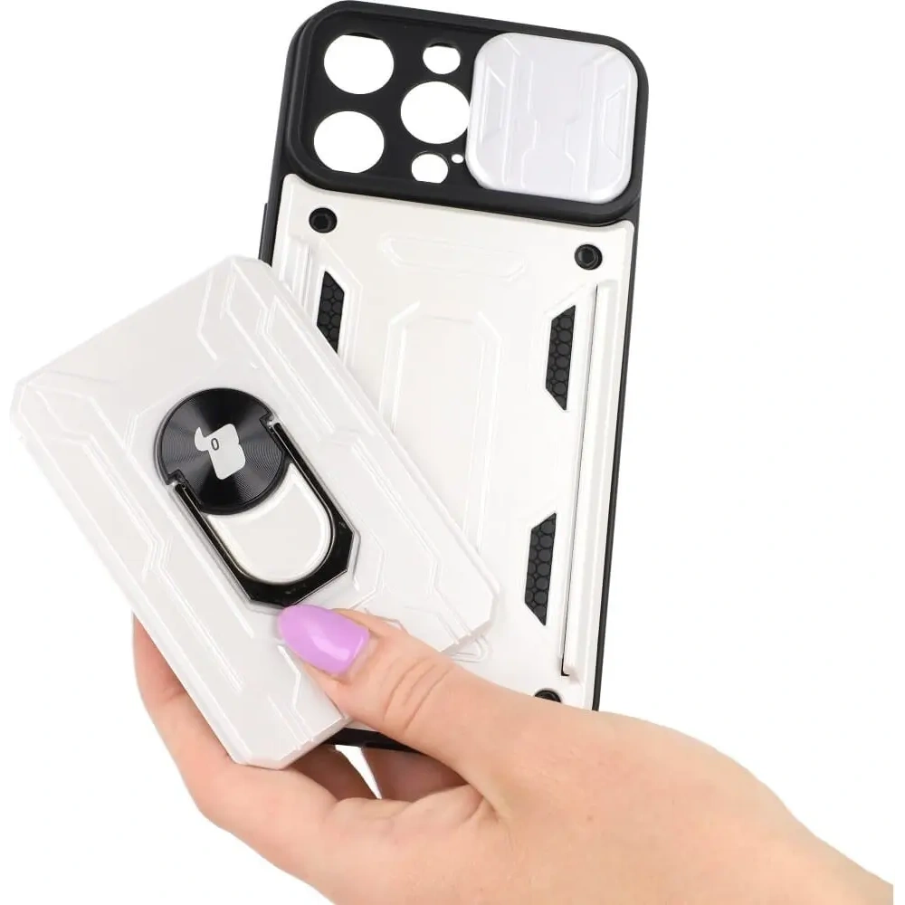 Hurtownia GSM - Bizon Case Camshield Kartensteckplatz Ring Apple iPhone 14 Pro Max weiß - BIZ265 - {ean13} - Hurt