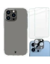 Etui + 2x sklo na obrazovku + objektiv Bizon Case Clear Pack pro Apple iPhone 14 Pro Max průhledné