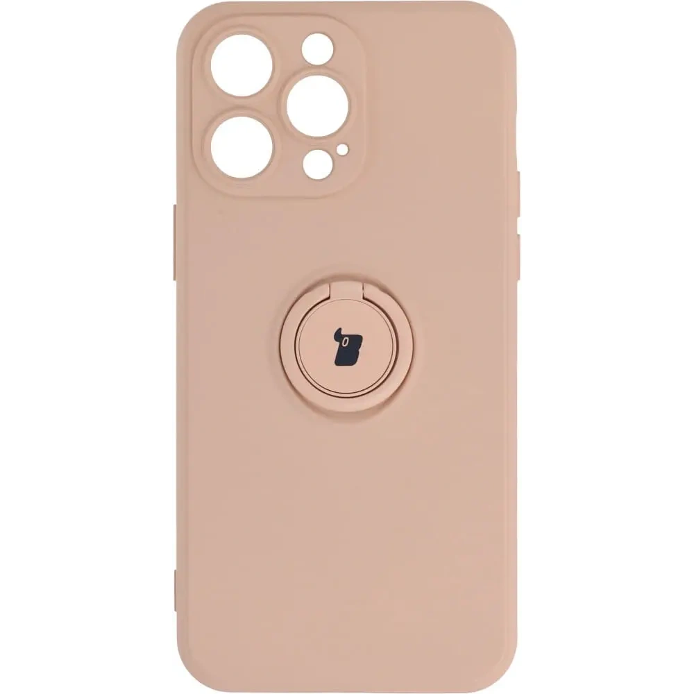 Hurtownia GSM - Etui Bizon Case Silicone Ring Sq do Apple iPhone 14 Pro Max jasnorůžové - BIZ267 - {ean13} - Hurt
