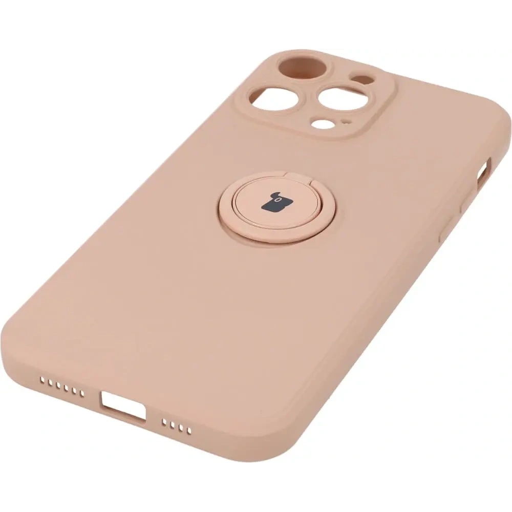 Hurtownia GSM - Etui Bizon Case Silicone Ring Sq do Apple iPhone 14 Pro Max jasnorůžové - BIZ267 - {ean13} - Hurt