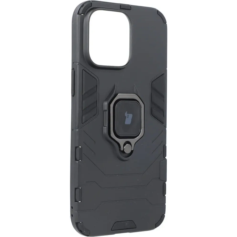 Hurtownia GSM - Bizon Caz Armură Inel Apple iPhone 14 Pro Max negru - BIZ269 - {ean13} - Hurt
