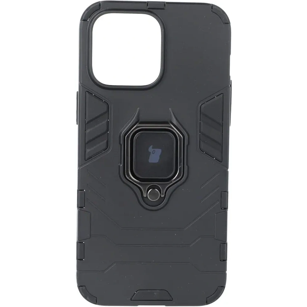 Hurtownia GSM - Bizon Caz Armură Inel Apple iPhone 14 Pro Max negru - BIZ269 - {ean13} - Hurt