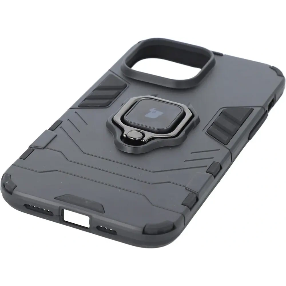 Hurtownia GSM - Bizon Caz Armură Inel Apple iPhone 14 Pro Max negru - BIZ269 - {ean13} - Hurt