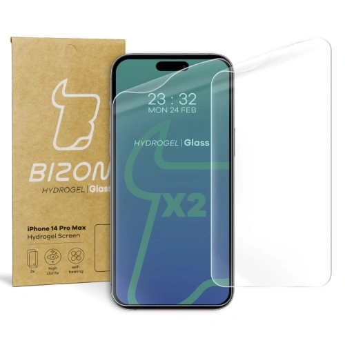 Folia hydrożelowa na ekran Bizon Glass Hydrogel do Apple iPhone 14 Pro Max [2 PACK]