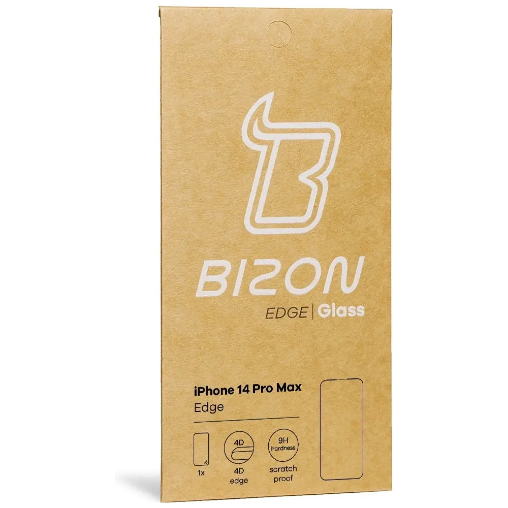 Hurtownia GSM - Szkło hartowane Bizon Glass Edge do Apple iPhone 14 Pro Max czarne - BIZ271 - {ean13} - Hurt