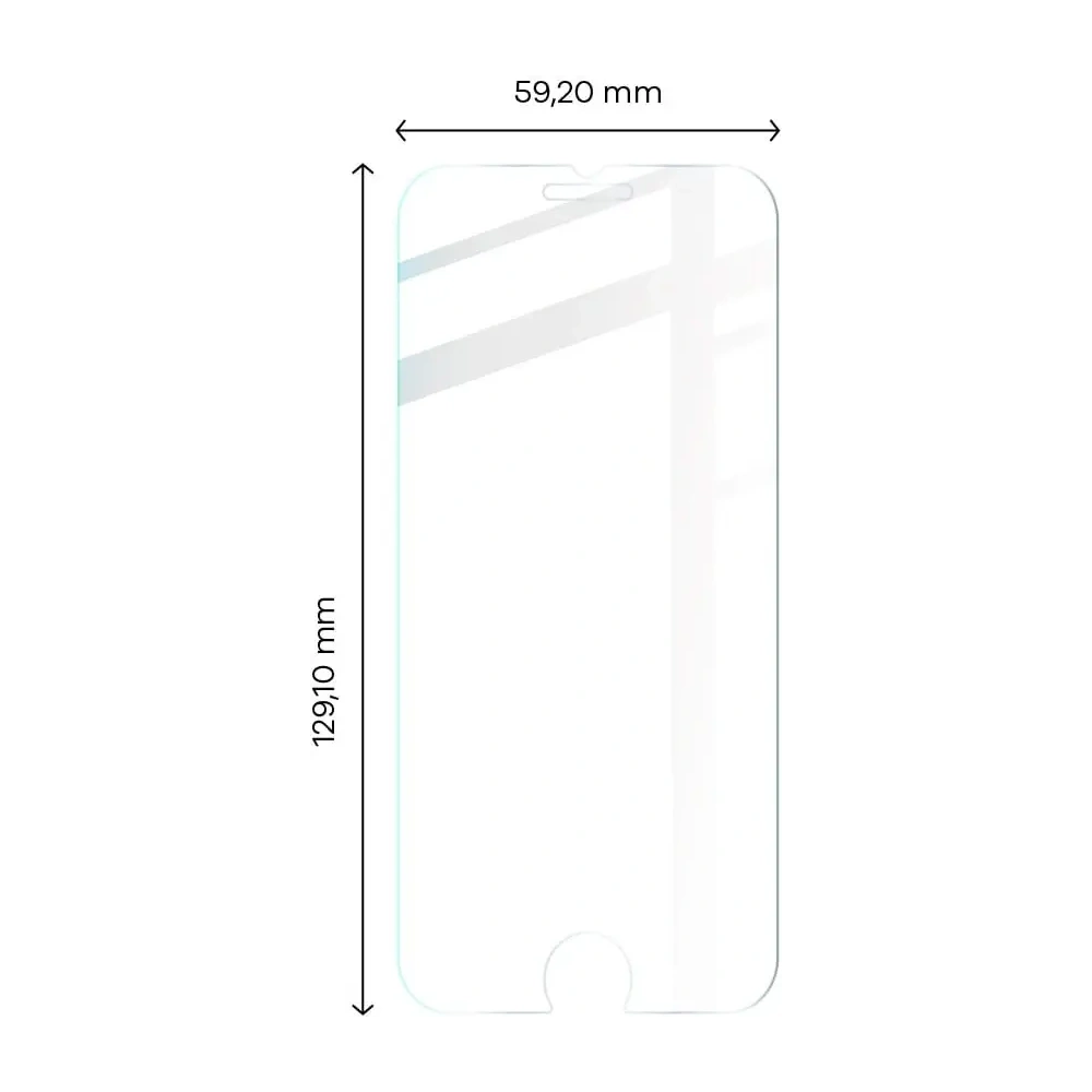 Hurtownia GSM - Bizon Glas Klar gehärtetes Glas - 3 Stück + Linsenglas Apple iPhone SE 2022/2020 8/7 - BIZ275 - {ean13} - Hurt