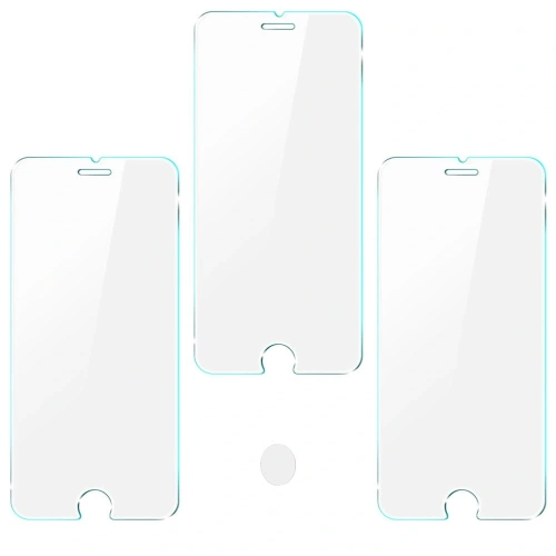 Szkło hartowane Bizon Glass Clear - 3 szt. + obiektyw Apple iPhone SE 2022/2020 8/7