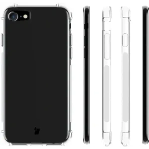 Hurtownia GSM - Bizon Case Clear Pack tok + 2x kijelző üveg + lencse üveg Apple iPhone SE 2022/2020 8/7 átlátszó - BIZ276 - {ean13} - Hurt
