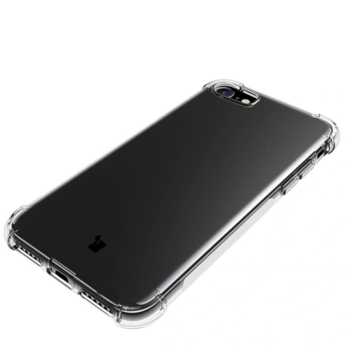Etui + 2x szkło na ekran + obiektyw Bizon Case Clear Pack do Apple iPhone SE 2022/2020 8/7 przezroczyste