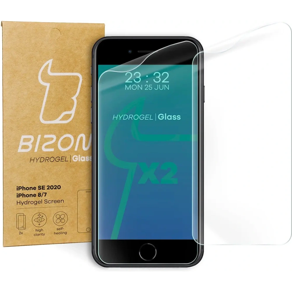 Hurtownia GSM - Bizon Glass Hydrogel Apple iPhone SE 2022/2020/ 8/ 7 [2 PACK] - BIZ279 - {ean13} - Hurt