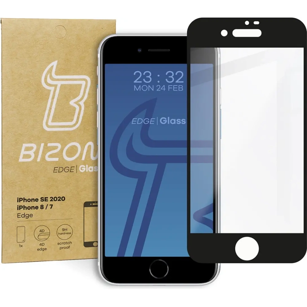 Hurtownia GSM - Bizon Glass Edge Apple iPhone SE 2022/2020/ 8/ 7 schwarz - BIZ280 - {ean13} - Hurt
