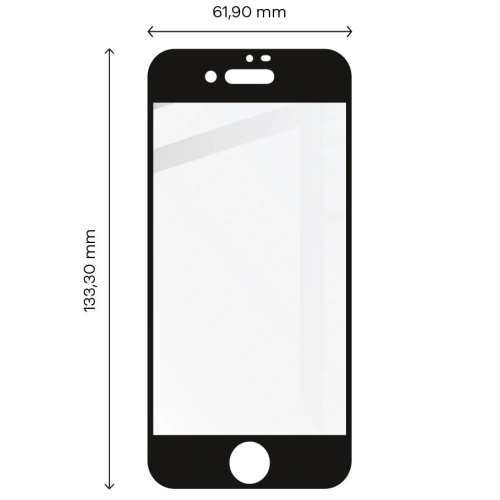 Szkło hartowane Bizon Glass Edge do Apple iPhone SE 2022/2020/ 8/ 7 czarne