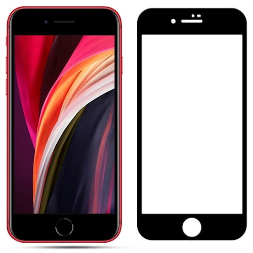 Szkło hartowane Bizon Glass Edge do Apple iPhone SE 2022/2020/ 8/ 7 czarne