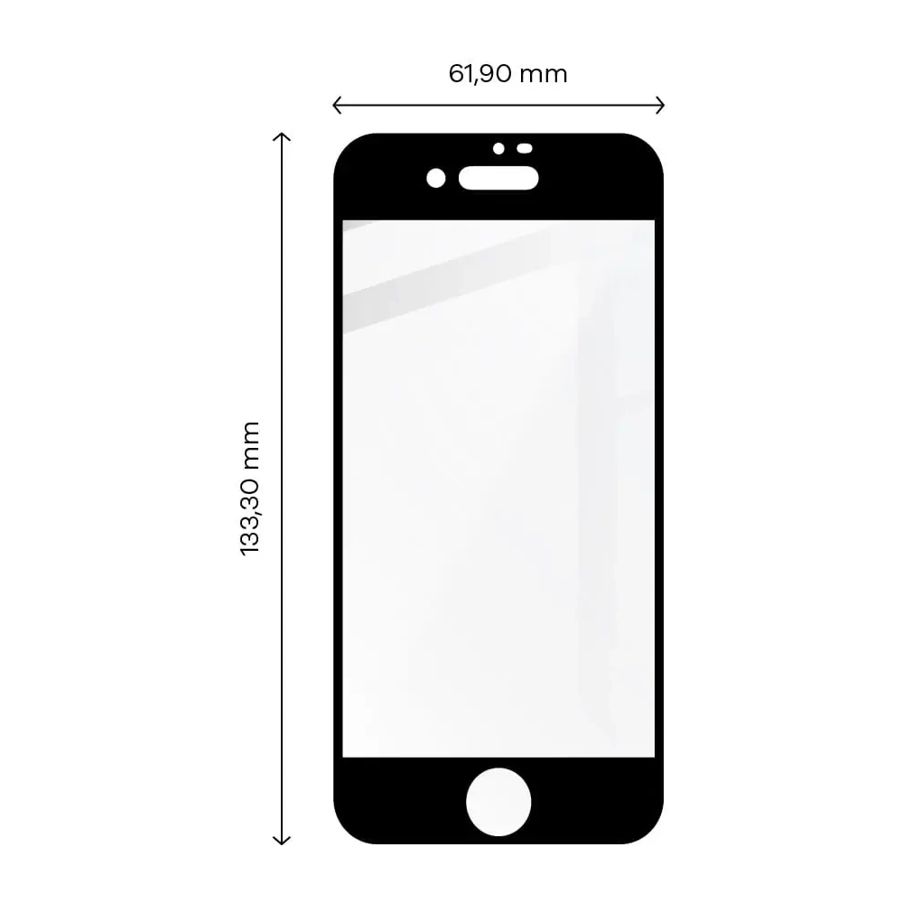 Hurtownia GSM - Bizon Glass Edge gehärtetes Glas - [2 PACK] + Linsenschutz Apple iPhone SE 2022/2020 8/7 schwarz - BIZ281 - {ean13} - Hurt