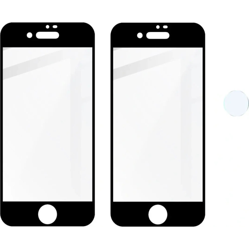 Hurtownia GSM - Bizon Glass Edge gehärtetes Glas - [2 PACK] + Linsenschutz Apple iPhone SE 2022/2020 8/7 schwarz - BIZ281 - {ean13} - Hurt