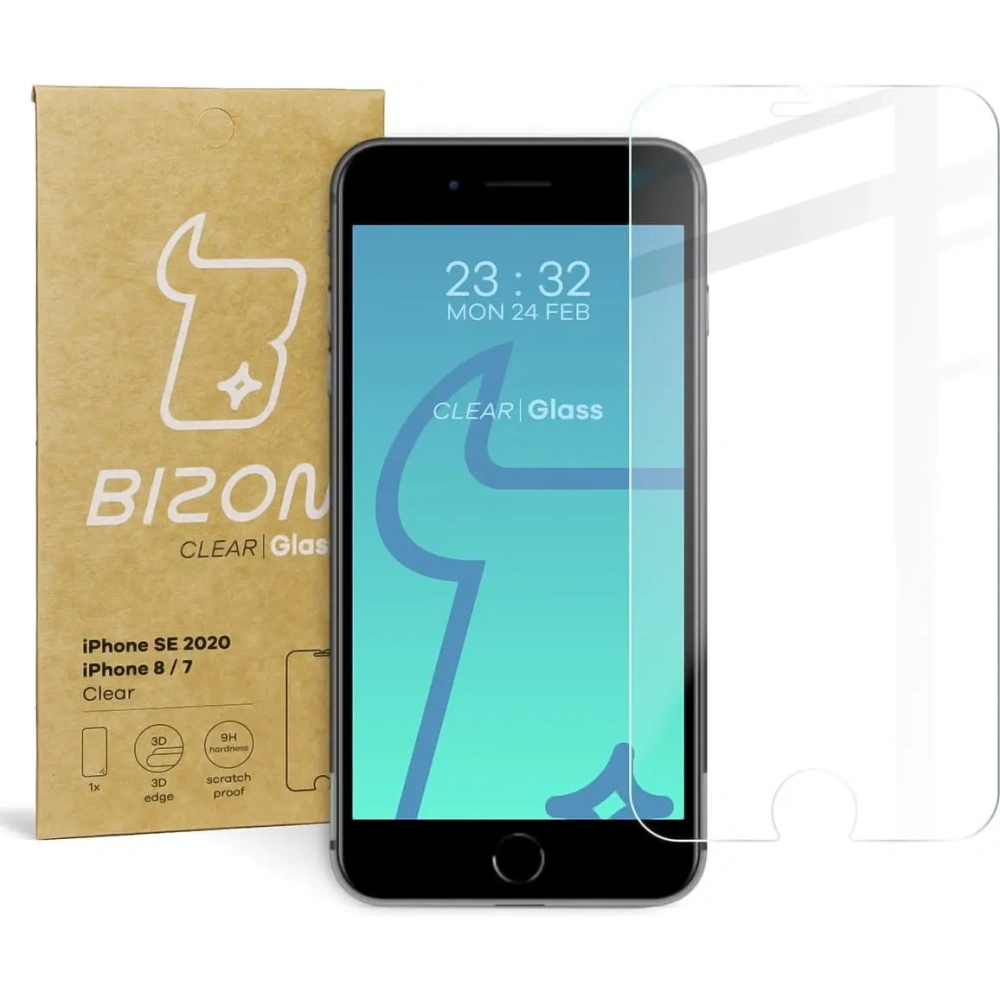 Hurtownia GSM - Szkło hartowane Bizon Glass Clear do Apple iPhone SE 2022 / 2020 / 8 / 7 - BIZ282 - {ean13} - Hurt