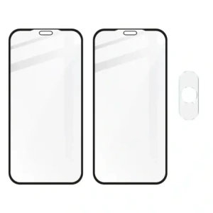 Hurtownia GSM - Bizon Glass Edge edzett üveg - [2 PACK] + lencse védelem Apple iPhone Xs / X fekete - BIZ283 - {ean13} - Hurt