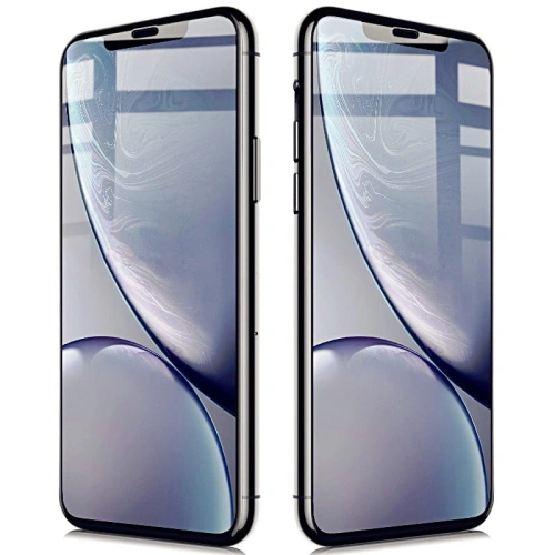 Szkło hartowane Bizon Glass Edge - [2 PACK] + ochrona na obiektyw Apple iPhone Xs / X czarne