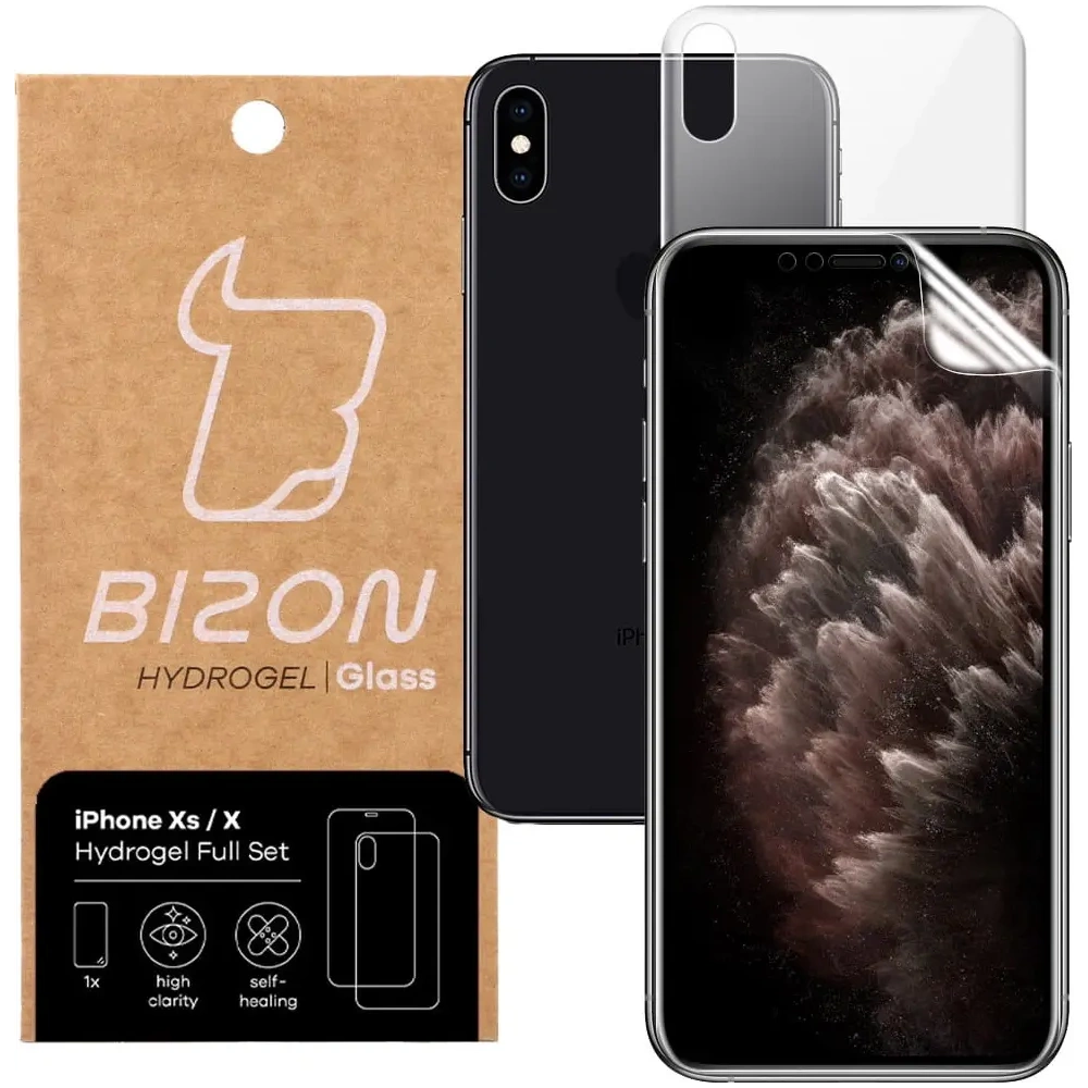Hurtownia GSM - Bizon Glass Hydrogel Apple iPhone Xs / X - BIZ284 - {ean13} - Hurt