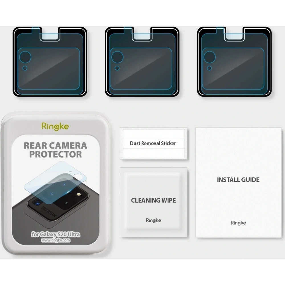 Hurtownia GSM - Szkło hartowane na aparat Ringke Camera Glass Samsung Galaxy S20 Ultra [3 PACK] - RGK1153 - {ean13} - Hurt
