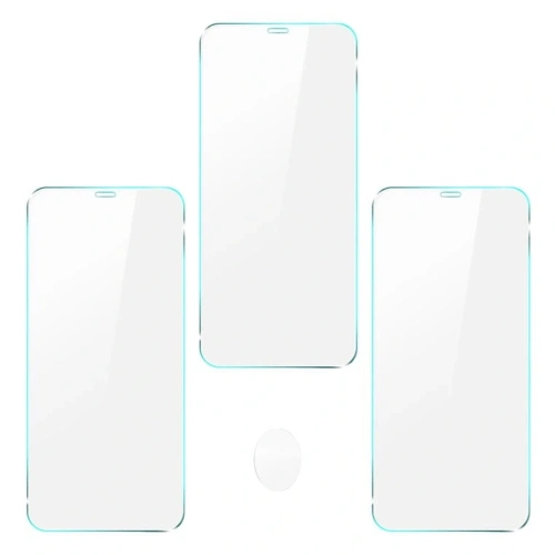 Szkło hartowane Bizon Glass Clear - 3 szt. + obiektyw Apple iPhone Xr