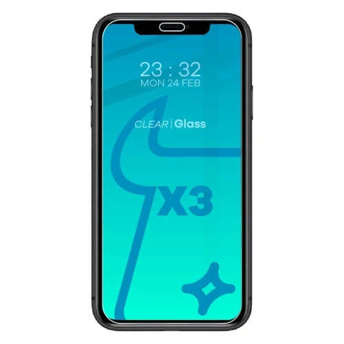 Szkło hartowane Bizon Glass Clear - 3 szt. + obiektyw Apple iPhone Xr