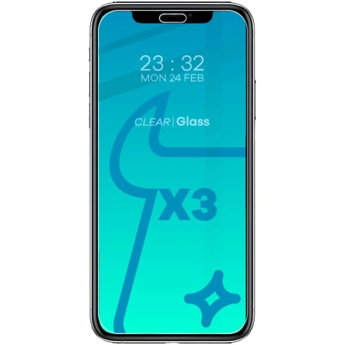 Szkło hartowane Bizon Glass Clear - 3 szt. + obiektyw Apple iPhone Xs