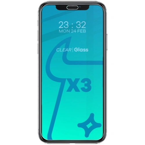 Szkło hartowane Bizon Glass Clear - 3 szt. + obiektyw Apple iPhone Xs Max