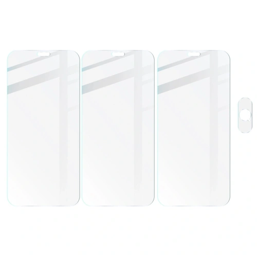 Szkło hartowane Bizon Glass Clear - 3 szt. + obiektyw Apple iPhone Xs Max