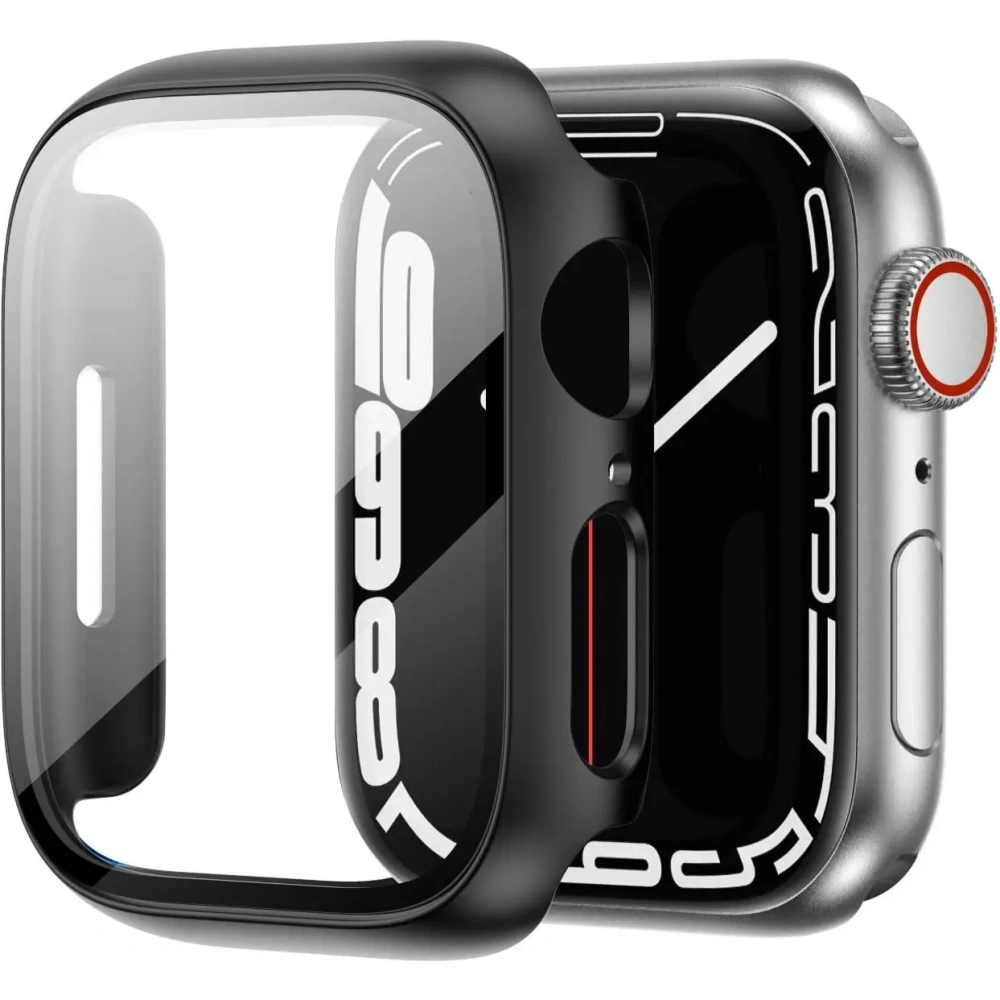 Hurtownia GSM - Bizon Case Case + Üveg Készlet Apple Watch 8/7 41mm fekete - BIZ293 - {ean13} - Hurt