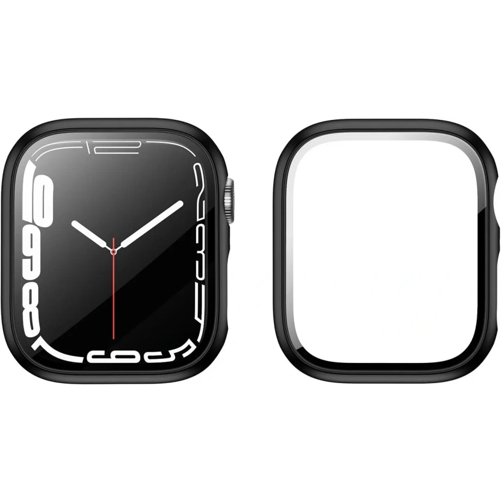 Hurtownia GSM - Bizon Case Case + Set de Sticlă Apple Watch 8/7 41mm negru - BIZ293 - {ean13} - Hurt