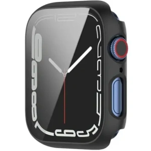 Wholesale Bizon Case Case + Glass Set Apple Watch 8/7 41mm black - BIZ293 - {ean13} - Hurt