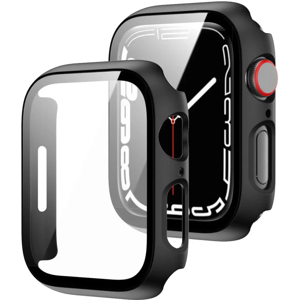 Hurtownia GSM - Bizon Case Case + Üveg Készlet Apple Watch 8/7 41mm fekete - BIZ293 - {ean13} - Hurt