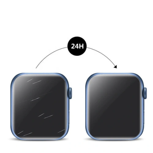 Folia hydrożelowa na ekran Bizon Glass Hydrogel v2 Apple Watch 8/7 41mm [2 PACK]