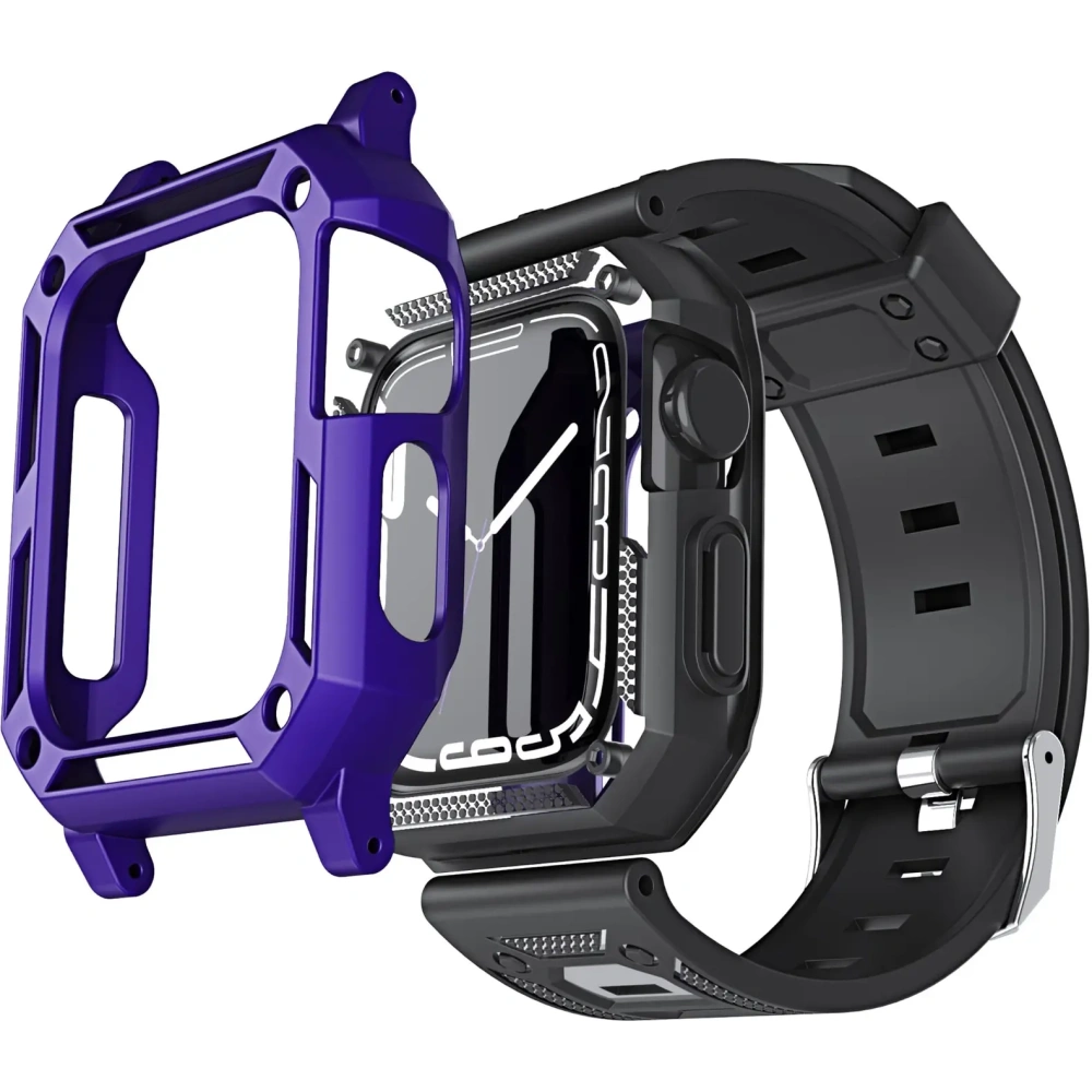Hurtownia GSM - Etui z paskiem Bizon Strap + Case Watch Armor do Apple Watch 40 / 41mm fialové - BIZ295 - {ean13} - Hurt