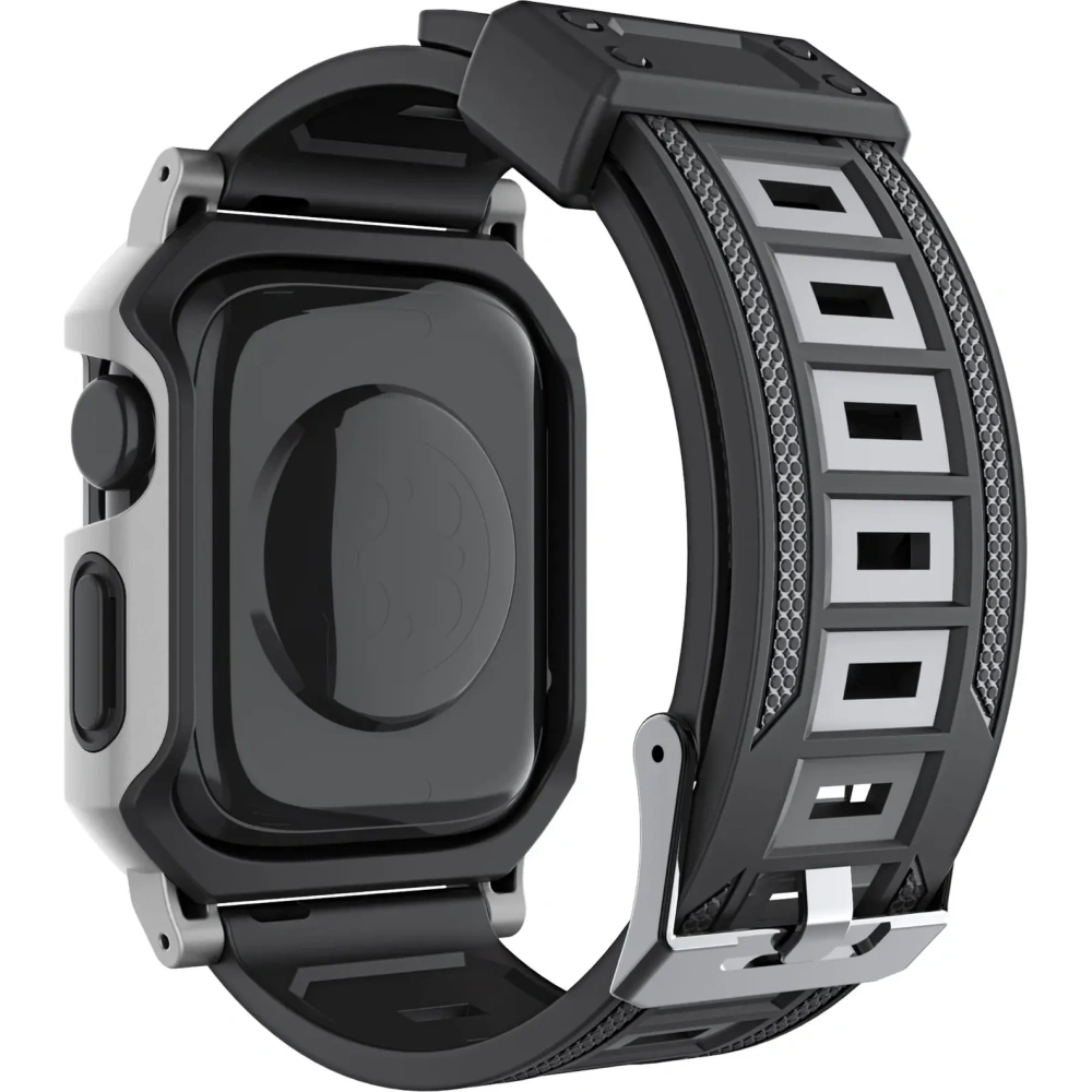 Hurtownia GSM - Bizon Strap + Carcasa Watch Armor Apple Watch 40 / 41mm argintie - BIZ296 - {ean13} - Hurt