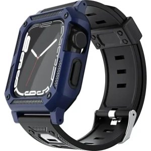 Hurtownia GSM - Bizon Strap + Case Watch Armor Apple Watch 40 / 41mm albastru închis - BIZ297 - {ean13} - Hurt