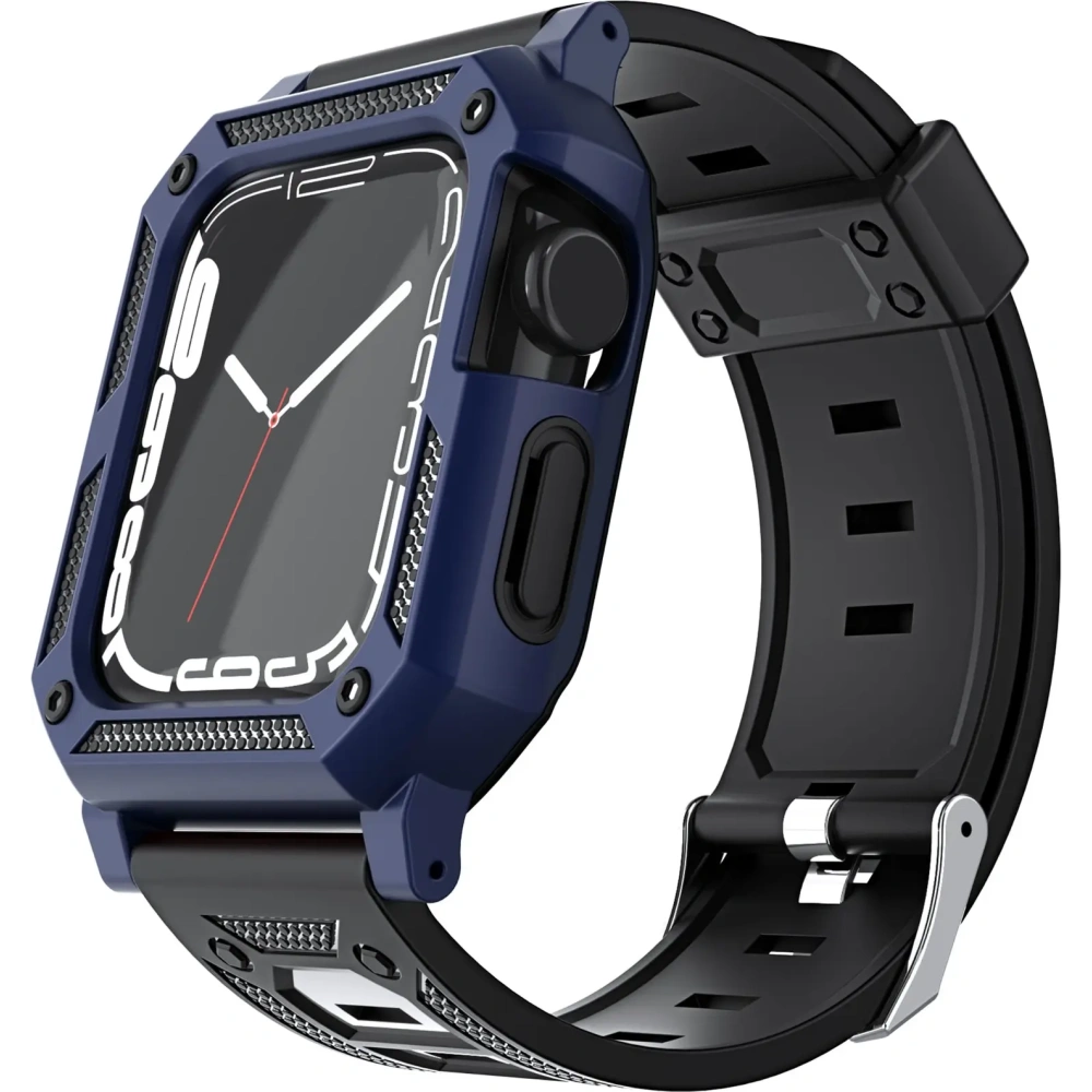 Hurtownia GSM - Bizon Strap + Case Watch Armor Apple Watch 40 / 41mm albastru închis - BIZ297 - {ean13} - Hurt