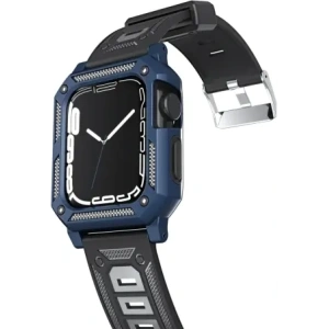 Hurtownia GSM - Bizon Strap + Case Watch Armor Apple Watch 40 / 41mm albastru închis - BIZ297 - {ean13} - Hurt