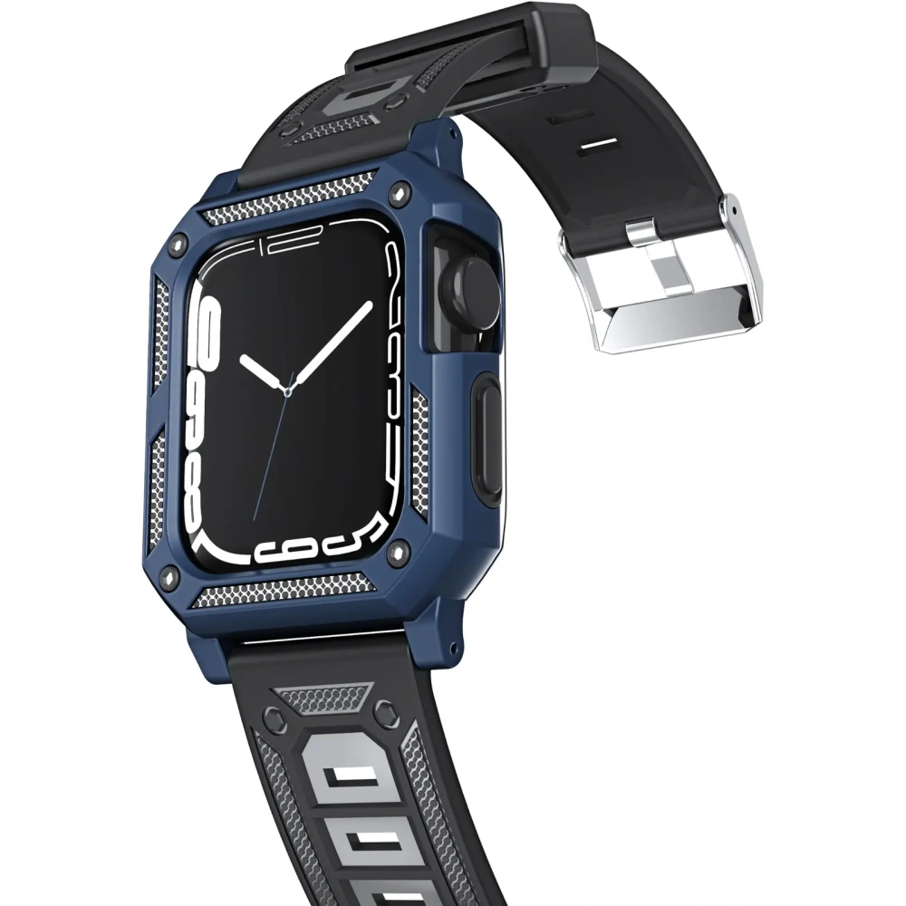 Hurtownia GSM - Bizon Strap + Case Watch Armor Apple Watch 40 / 41mm albastru închis - BIZ297 - {ean13} - Hurt