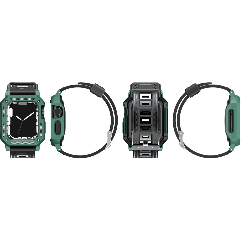 Hurtownia GSM - Etui z paskiem Bizon Strap + Case Watch Armor do Apple Watch 40 / 41mm zelené - BIZ298 - {ean13} - Hurt