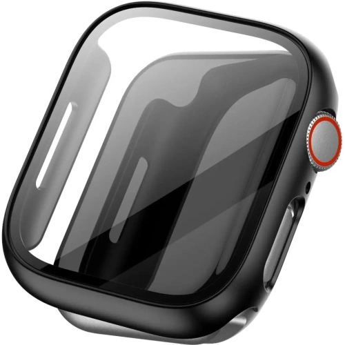 Etui ze szkłem Bizon Case Case + Glass Set Apple Watch 8/7 45mm czarne