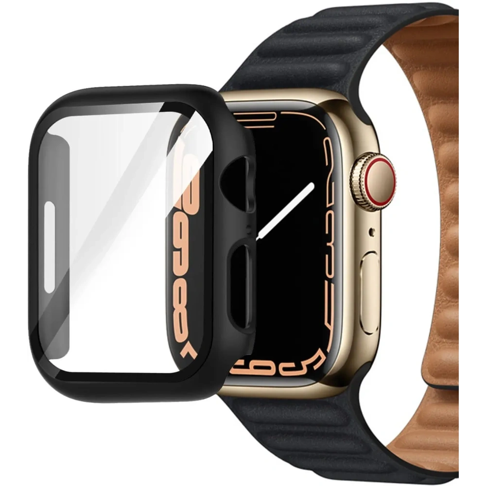Hurtownia GSM - Bizon Case Case + Set de Sticlă Apple Watch 8/7 45mm negru - BIZ300 - {ean13} - Hurt