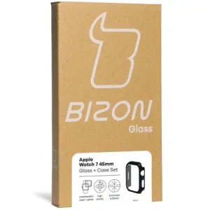 Hurtownia GSM - Etui se sklem Bizon Case Case + Glass Set Apple Watch 8/7 45mm černé - BIZ300 - {ean13} - Hurt