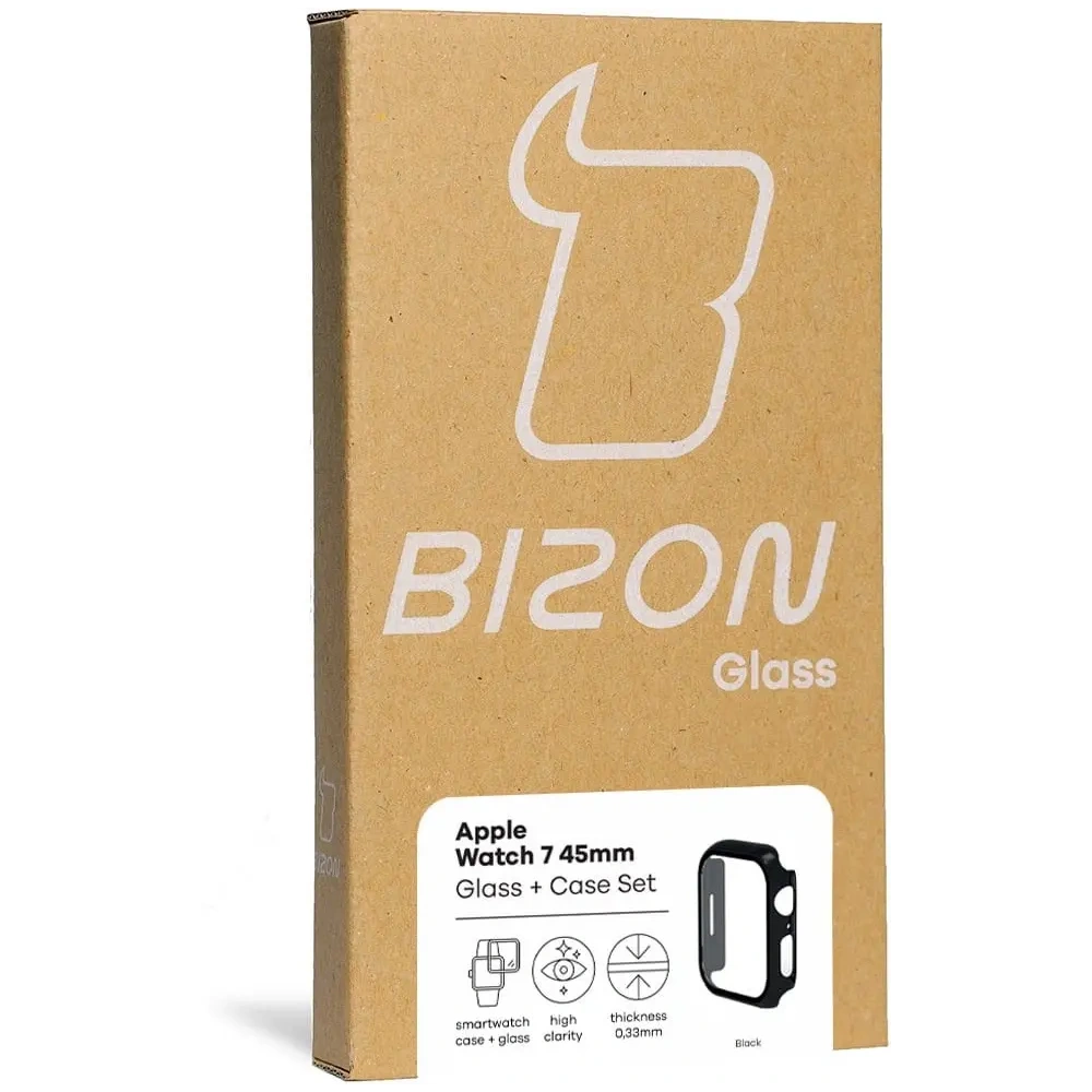 Hurtownia GSM - Bizon Case Case + Glass Set Apple Watch 8/7 45mm schwarz - BIZ300 - {ean13} - Hurt