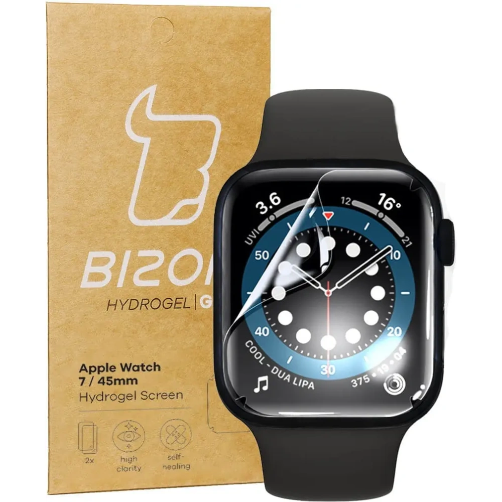 Hurtownia GSM - Bizon Glass Hydrogel Apple Watch 8/7 45mm [2 PACK] - BIZ301 - {ean13} - Hurt