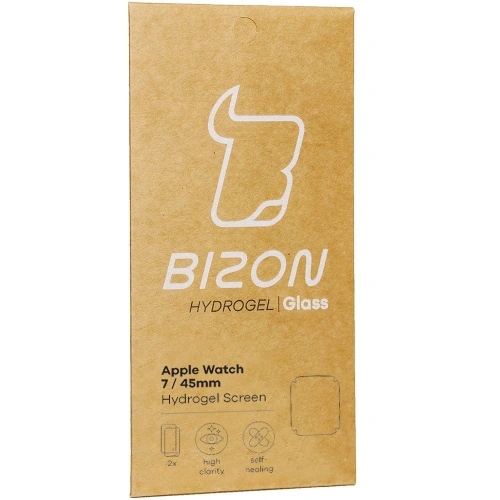 Folia hydrożelowa na ekran Bizon Glass Hydrogel Apple Watch 8/7 45mm [2 PACK]