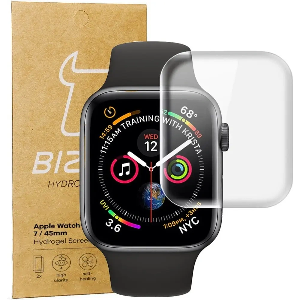 Hurtownia GSM - Bizon Glass Hydrogel v2 Apple Watch 8/7 45mm [2 PACK] - BIZ302 - {ean13} - Hurt